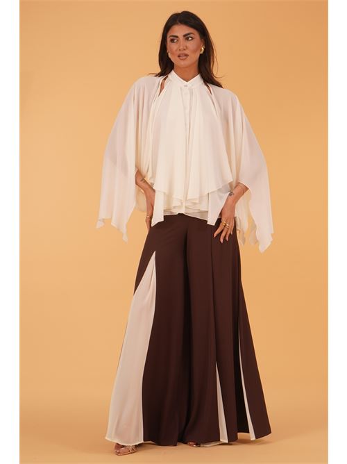 Canotta foulard in georgette GM by Gai Mattiolo | GM3705BURRO
